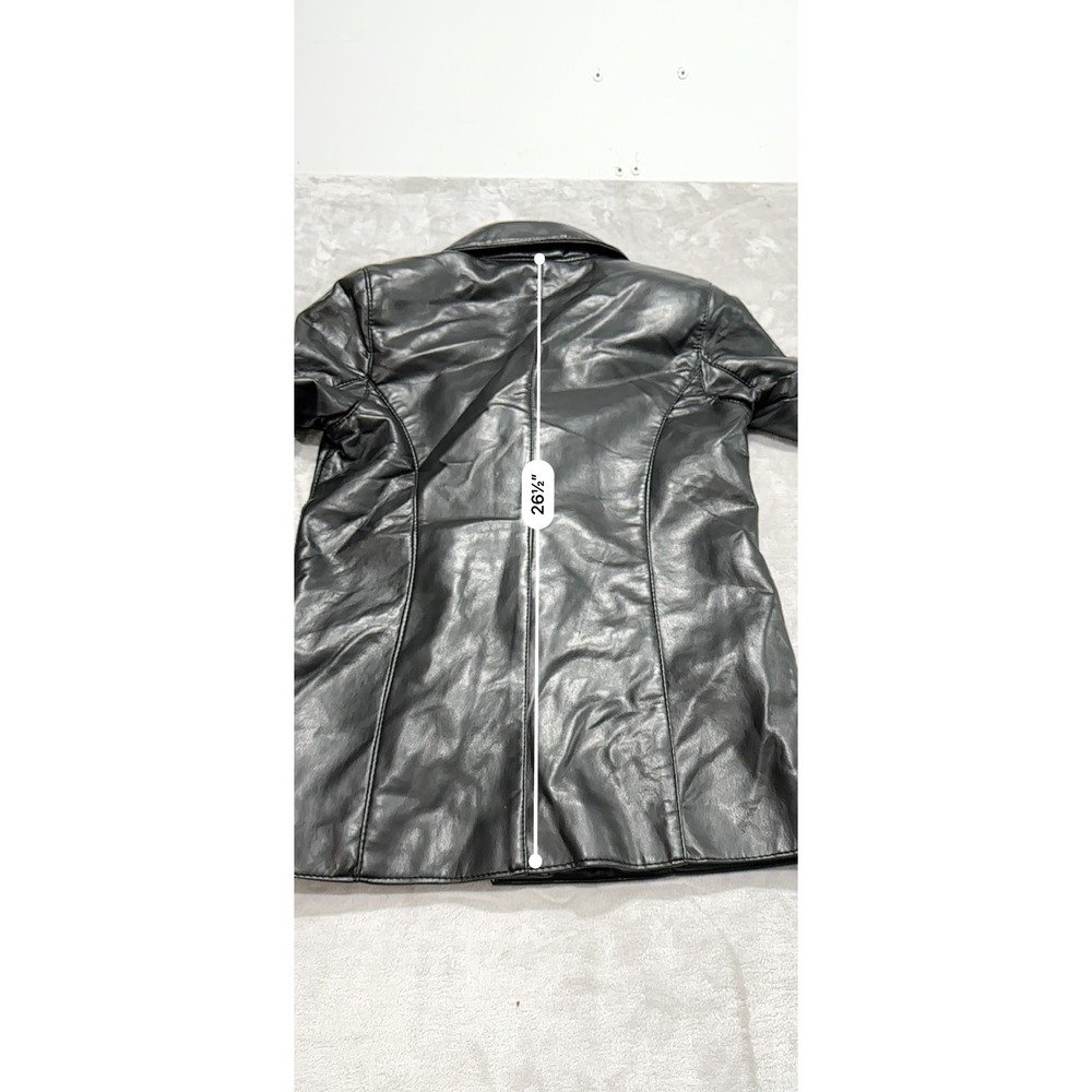 Reportage RGA Leather Jacket Men's Size Small Black Buttons See Flaws NWT - Picture 8 of 9